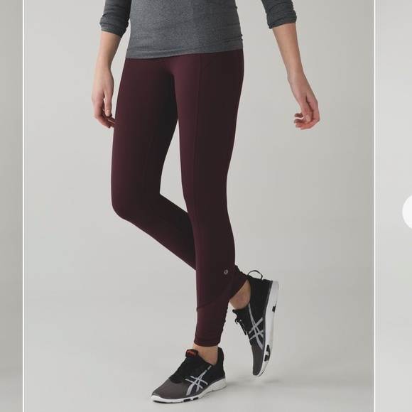 Lululemon Pace Queen Tight Full On‎ Luxtreme Bordeaux Drama Raspberry 4 - Picture 1 of 16